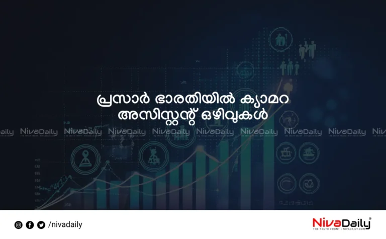 പ്രസാർ ഭാരതി, ക്യാമറ അസിസ്റ്റന്റ്, കേന്ദ്ര സർക്കാർ ജോലി