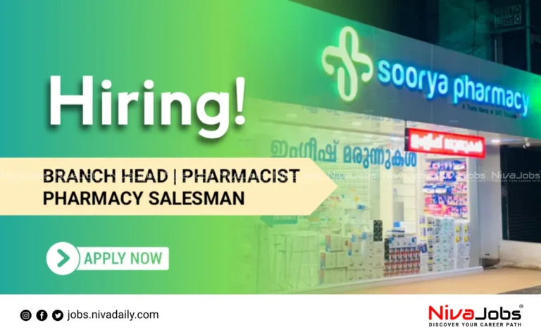 Soorya Pharmacy Jobs